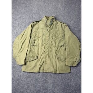 Mens Military M-65 Field Jacket Olive Green Vietnam Era Cotton, Size M